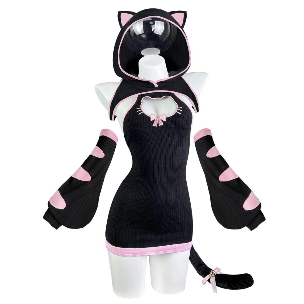 8629 Sexy Cat Maid Outfit Lingerie Set Kitten Cat Claw Cosplay Sexy Sweater